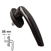 Ручка оконная Рапсодия MACO  коричневая  (штифт 35 мм мм)