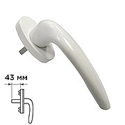 Ручка оконная Рапсодия MACO  белая  (штифт 43 мм мм)