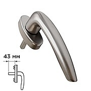 Ручка оконная Рапсодия MACO  титан  (штифт 43 мм мм)